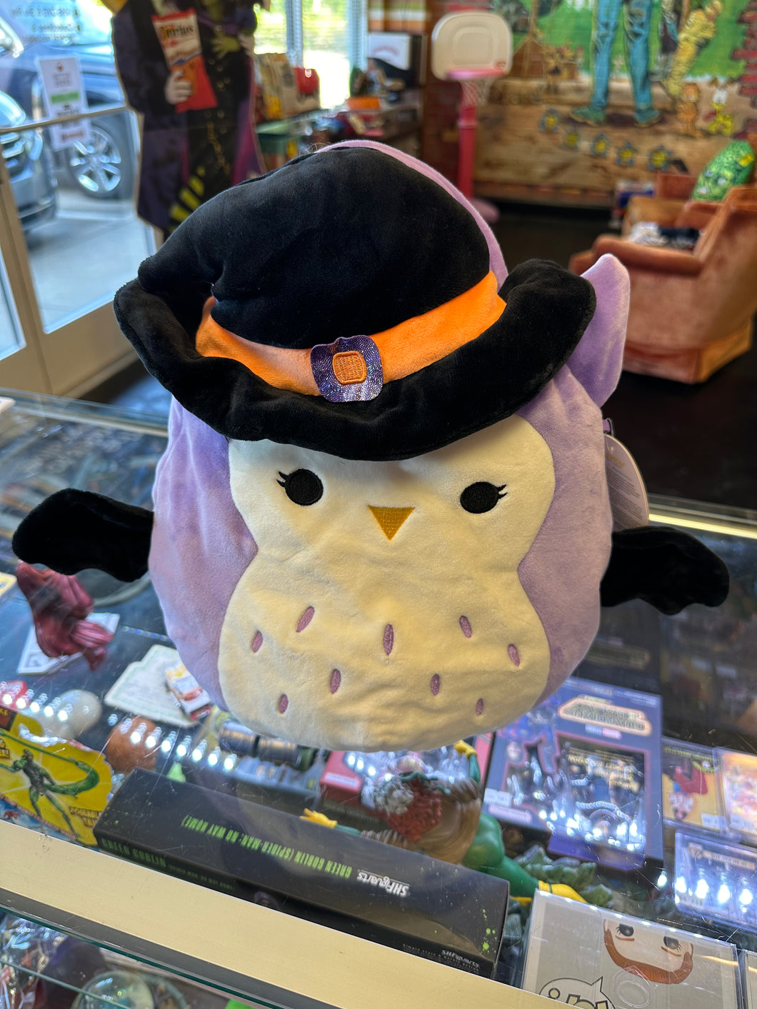 Squishmallow Holly the Owl Halloween Witch Treat Plush Pail NWT