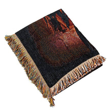 Load image into Gallery viewer, Elvira Pumpkin Tapestry Throw Blanket