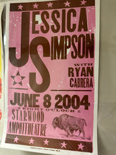 Load image into Gallery viewer, Jessica Simpson June 8 2004 Hatch Show Print Poster Damaged