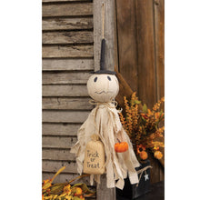 Load image into Gallery viewer, Trick Or Treat Ghost Hanger w/Pumpkin