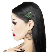 Load image into Gallery viewer, Dead Girl Text Hair Slides
