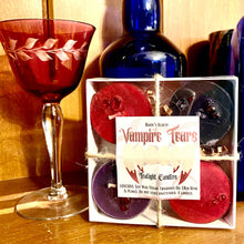 Load image into Gallery viewer, Vampire Tears Tealight Candles | Red Wine & Plum Scent |