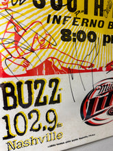 Load image into Gallery viewer, Off By One Buzz 102.9 Nashville March 23 2004 Hatch Show Print Autographed Poster Damaged