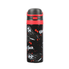 Load image into Gallery viewer, Ghostface Mask & Blood Splatter All-Over Print Black 24 Oz Stainless Steel Water Bottle