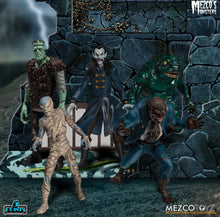 Load image into Gallery viewer, Mezco’s Monsters Tower Fear 5 Points Action Figures Playset