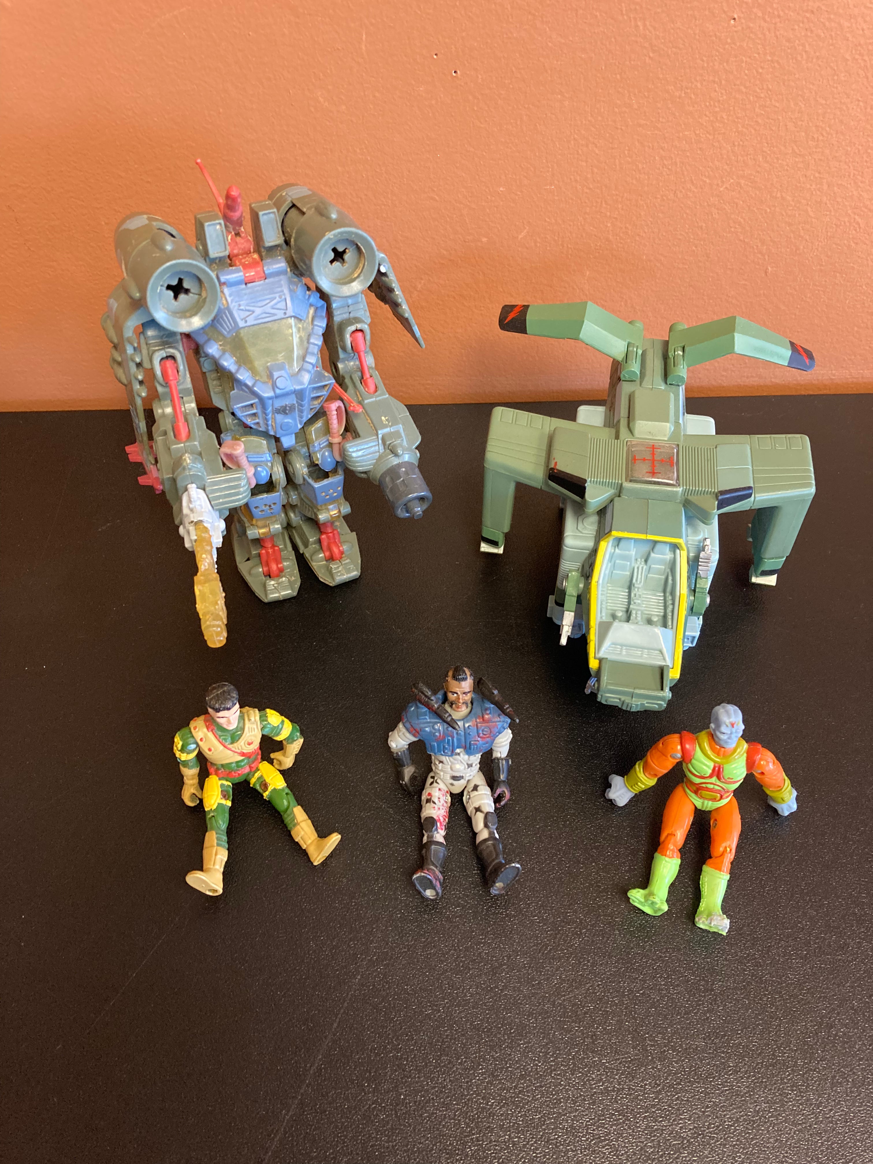 Playmates Exo Squad Figures and Machines Marsh, General Shiva, and