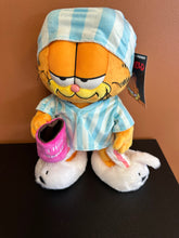 Load image into Gallery viewer, KIDROBOT I Hate Mondays Grouchy Garfield in Pajamas and Slippers 13” Plush