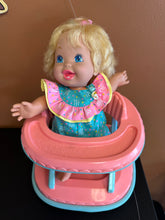 Load image into Gallery viewer, Mattel 1992 Baby Walk ‘N Roll Doll Works!