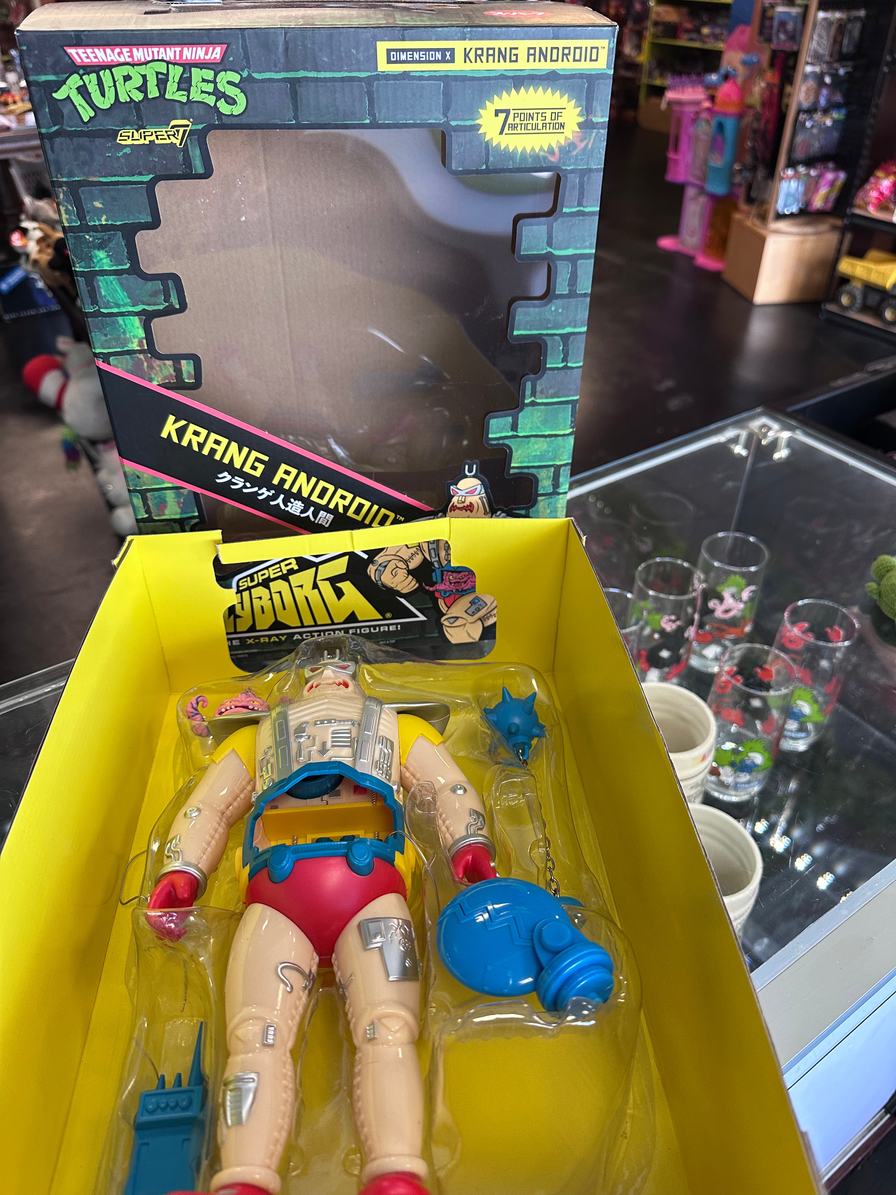 Super7 TMNT Super Cyborg X-Ray Krang Android (Color 11” Figure
