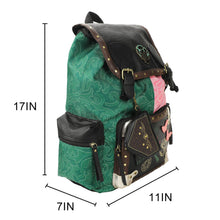 Load image into Gallery viewer, Wicked Magical Icons Spilt 18" Pink & Green Rucksack
