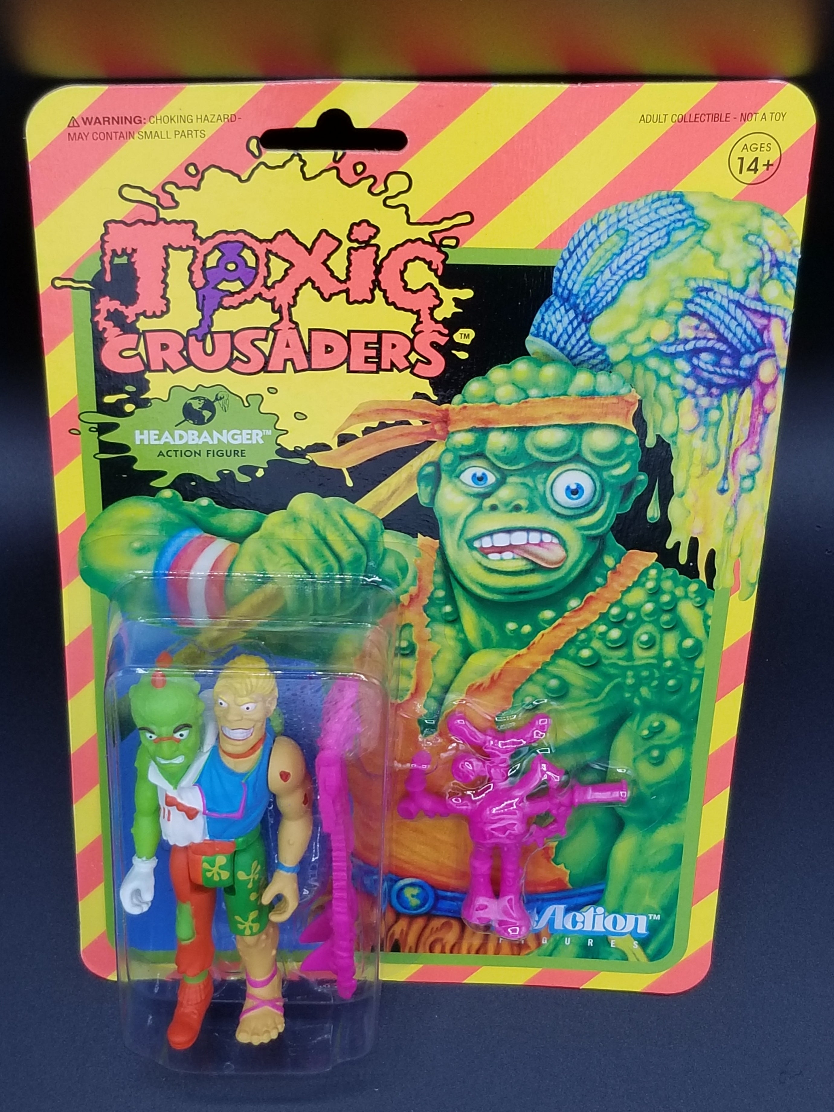 Toxic Crusaders Headbanger Reaction Action figure Super 7