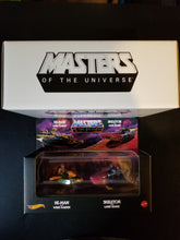 Load image into Gallery viewer, 2021 SDCC HOT WHEELS MASTERS OF THE UNIVERS HEMAN WIND RAIDER VS. SKELETOR LAND SHARK