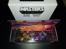 Load image into Gallery viewer, 2021 SDCC HOT WHEELS MASTERS OF THE UNIVERS HEMAN WIND RAIDER VS. SKELETOR LAND SHARK
