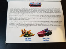 Load image into Gallery viewer, 2021 SDCC HOT WHEELS MASTERS OF THE UNIVERS HEMAN WIND RAIDER VS. SKELETOR LAND SHARK