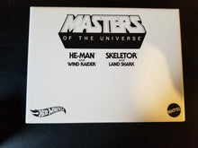 Load image into Gallery viewer, 2021 SDCC HOT WHEELS MASTERS OF THE UNIVERS HEMAN WIND RAIDER VS. SKELETOR LAND SHARK