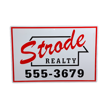 Load image into Gallery viewer, HALLOWEEN 1978 - STRODE REALTY METAL SIGN