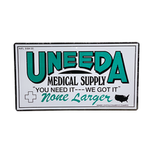 Load image into Gallery viewer, THE RETURN OF THE LIVING DEAD - UNEEDA MEDICAL SUPPLY METAL SIGN