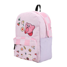 Load image into Gallery viewer, Kirby Inhaling Food 17" Pink Laptop Backpack
