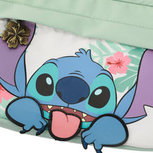 Load image into Gallery viewer, Disney Stitch Floral Print Green 7" Crossbody Bag

