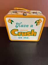 Load image into Gallery viewer, LOUNGEFLY ORANGE CRUSH LUNCHBOX TIN TOTE WORN PREOWNED
