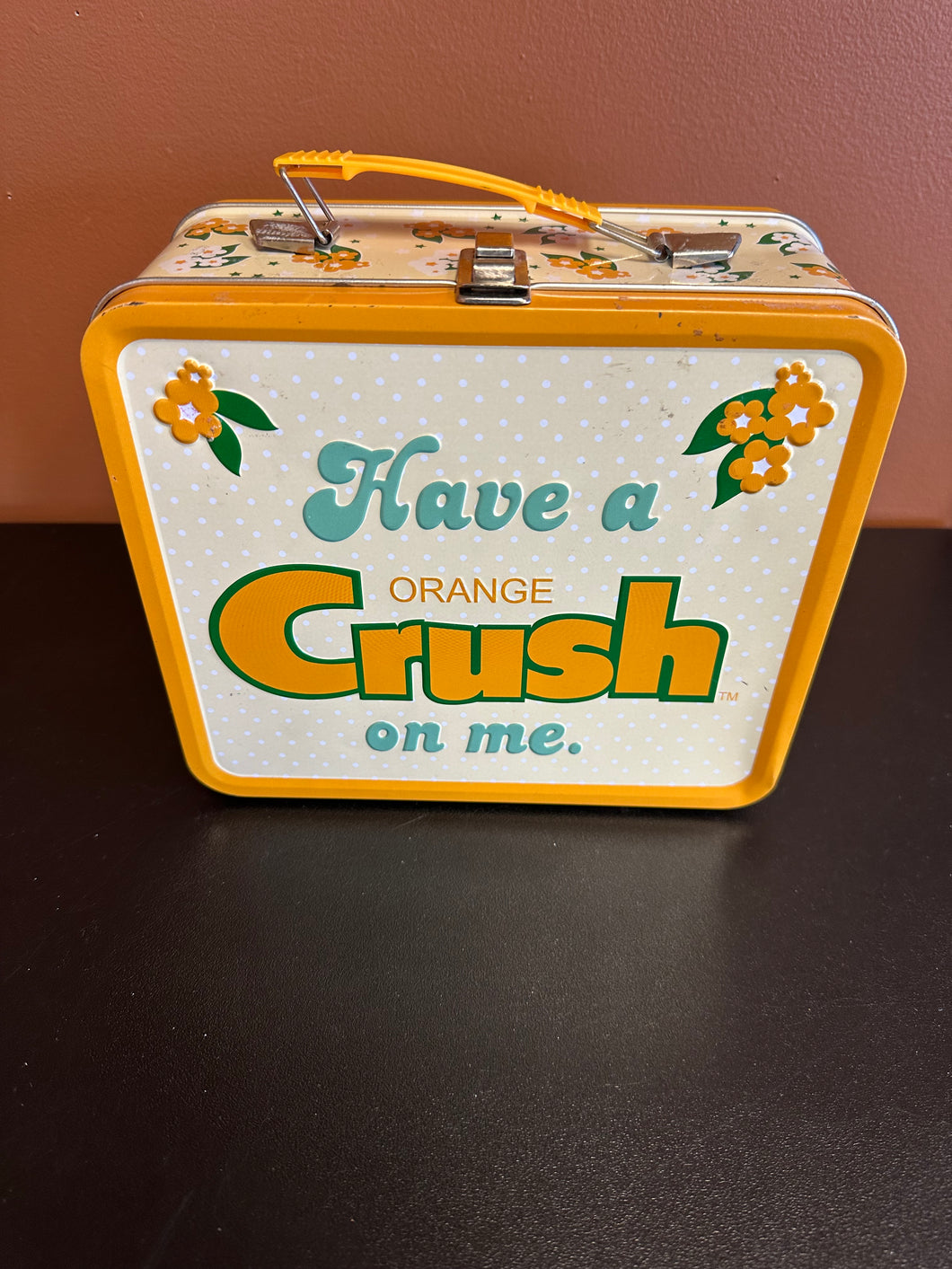 LOUNGEFLY ORANGE CRUSH LUNCHBOX TIN TOTE WORN PREOWNED