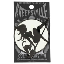 Load image into Gallery viewer, Kreepsville Moon Witch Glow Enamel Pin Badge
