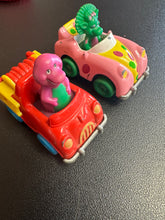 Load image into Gallery viewer, The Lyons Group 1993 Kid Dimension Barney &amp; Baby Bop Diecast Cars Preowned
