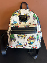 Load image into Gallery viewer, MARVEL TATTOO LOUNGEFLY MINI BACKPACK PREOWNED
