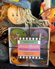 Load image into Gallery viewer, Hocus Pocus Tealight Candles | Halloween | Vegan | Handmade
