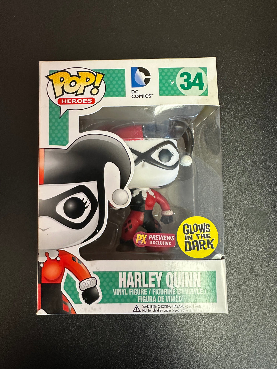 FUNKO POP DC COMICS HARLEY QUINN PX PREVIEWS GITD 34