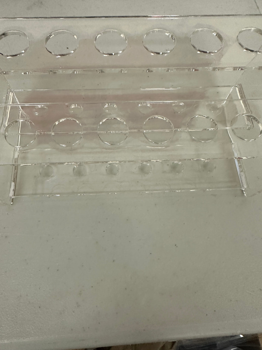 Biestle Clear Acrylic Test Tube Holder Rack 2-Tier 57659