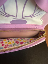 Load image into Gallery viewer, DISNEY LOUNGEFLY MINNIE MOUSE PURPLE FLOWERS MINI BACKPACK PREOWNED
