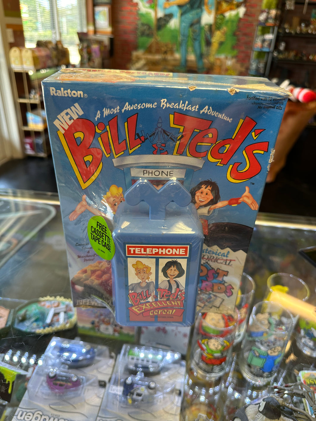 Ralston Bill & Ted’s Excellent Adventure Cereal Sealed with Cassette Tape Case