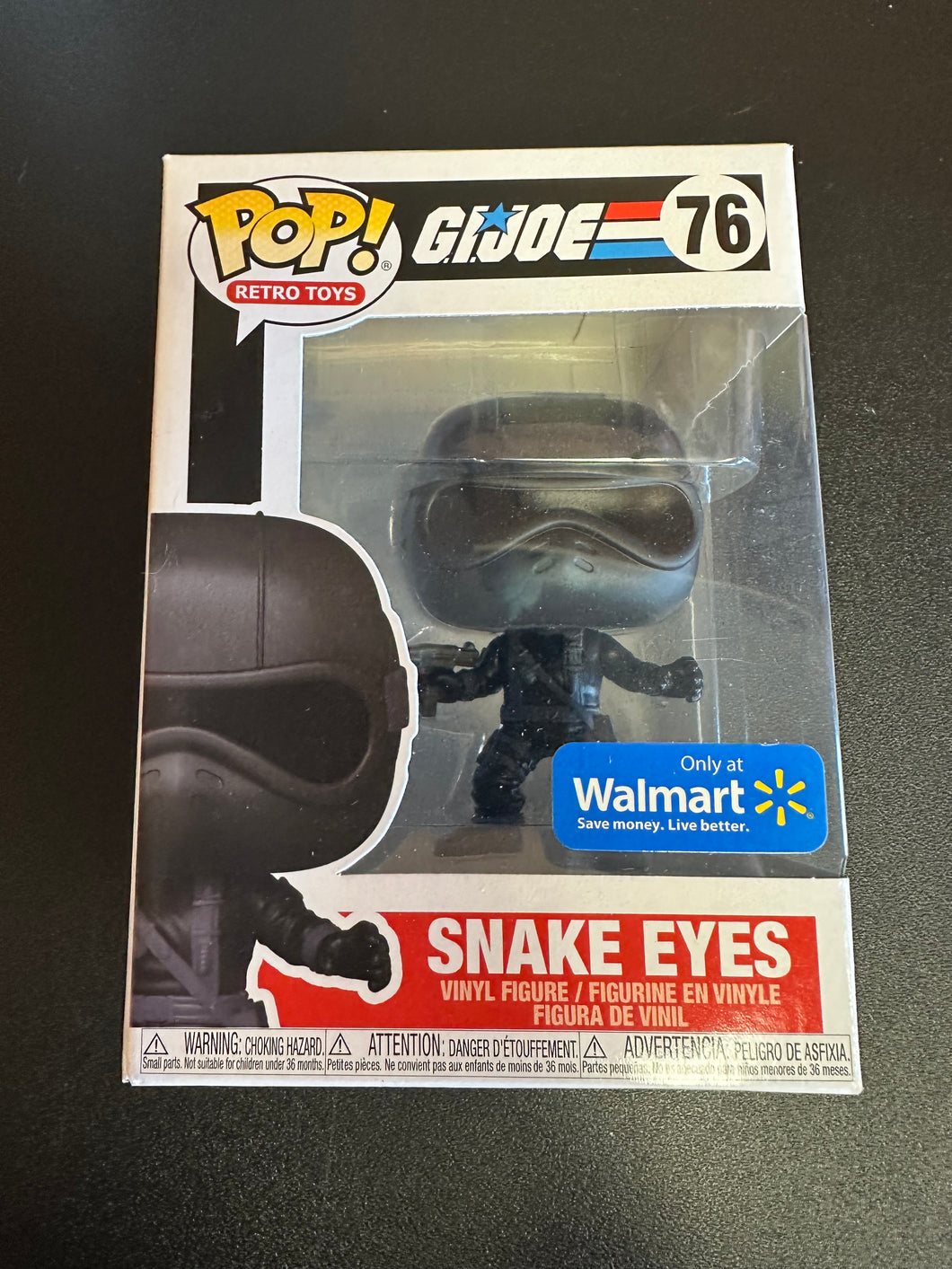 FUNKO POP RETRO TOYS G.I. JOE SNAKE EYES WALMART 76