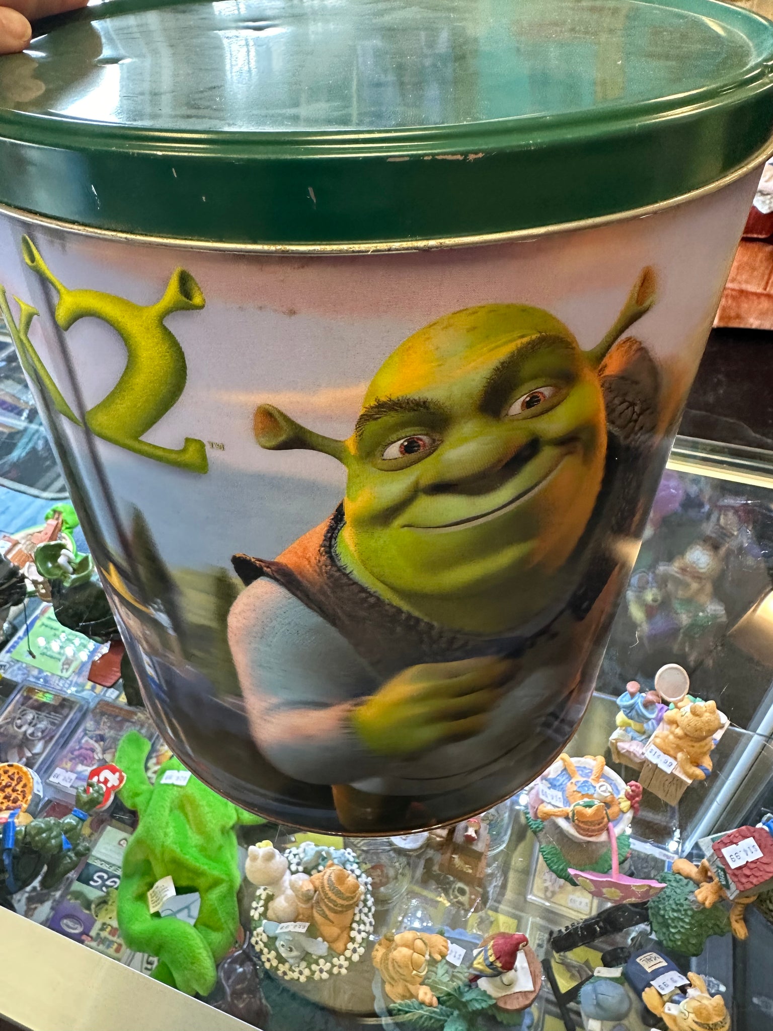Houston Harvest Shrek 2 3D Holographic Large Popcorn Tin Preowned Hitchhiker Toys Houston Harvest Shrek 2 3D Holographic Large Popcorn Tin Preowned Hitchhiker Toys