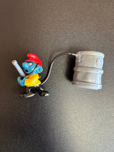 Load image into Gallery viewer, Schleich 1981 Peyo Smurf Fireman with Hose 2” Figure
