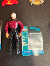 Load image into Gallery viewer, Playmates 1993 Star Trek 4.5” Figure Lot of 3 with Cards &amp; Stands Preowned
