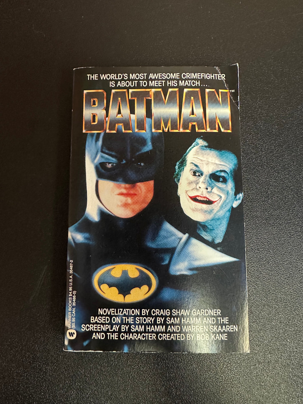 Batman 1989 Paperback Novel by Craig Shaw Gardner Preowned Book