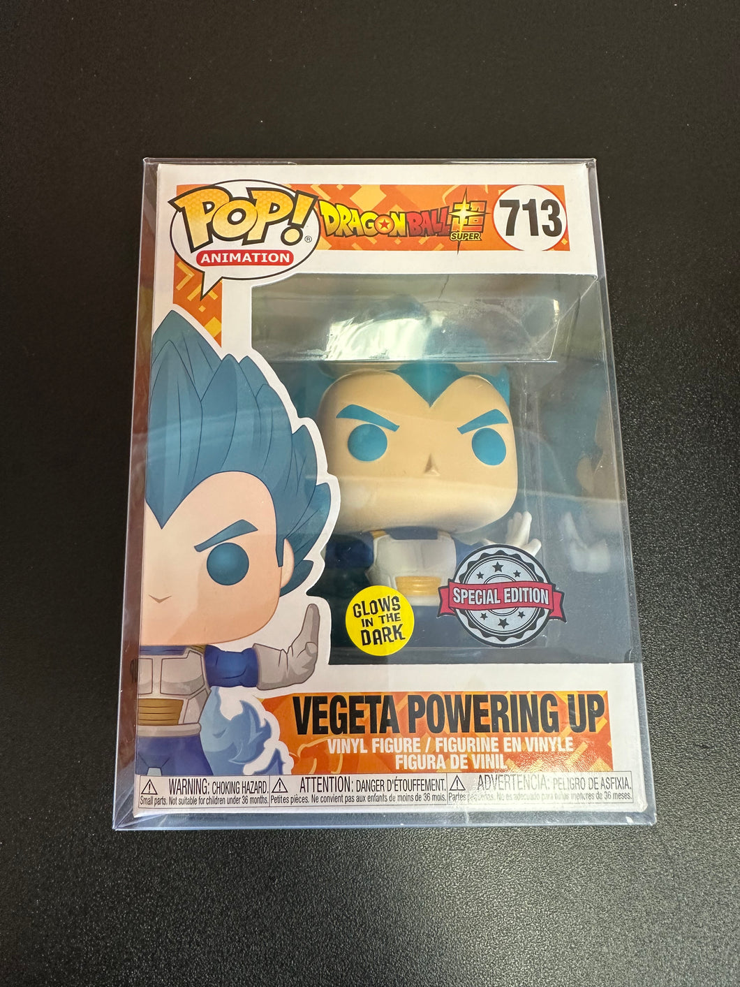 FUNKO POP DRAGONBALL SUPER VEGETA POWERING UP GITD SPECIAL 713