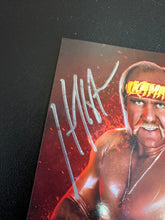 Load image into Gallery viewer, WWE 2K15 HULK HOGAN AUTOGRAPH &amp; PIECE OF HISTORY PLAQUE
