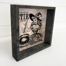 Load image into Gallery viewer, On My Way to Stir the Pot - Halloween Canvas Art - Framed
