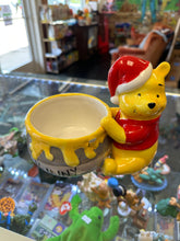 Load image into Gallery viewer, Winnie the Pooh with Santa Hat Christmas Hunny Pot Ceramic Candy Dish
