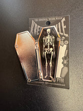 Load image into Gallery viewer, Kreepsville Dead Inside Coffin Enamel Pin
