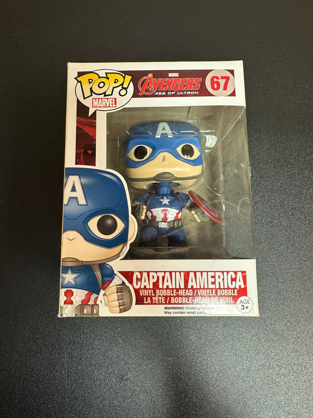 FUNKO POP MARVEL AVENGERS AGE OF ULTRON CAPTAIN AMERICA 67 BOX DAMAGE