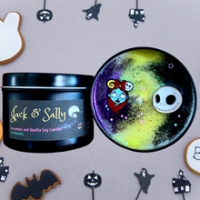 Load image into Gallery viewer, Jack &amp; Sally Candle | Halloween and Christmas | Vegan
