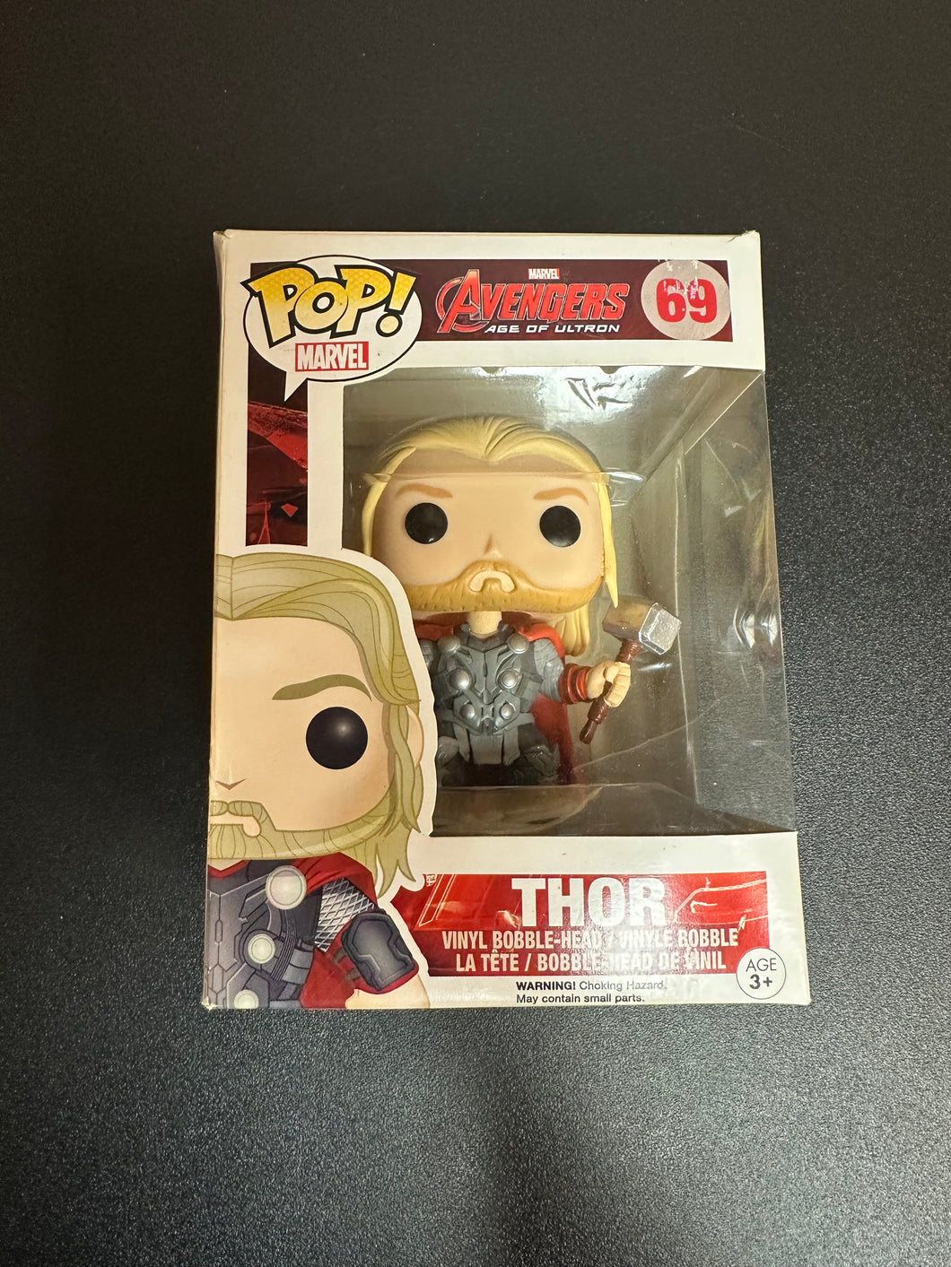 FUNKO POP MARVEL AVENGERS AGE OF ULTRON THOR 69 BOX DAMAGE