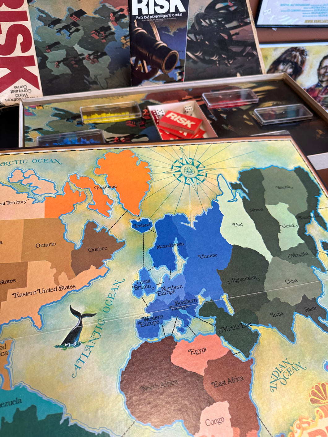 Parker Brothers 1980 RISK Game Preowned Incomplete