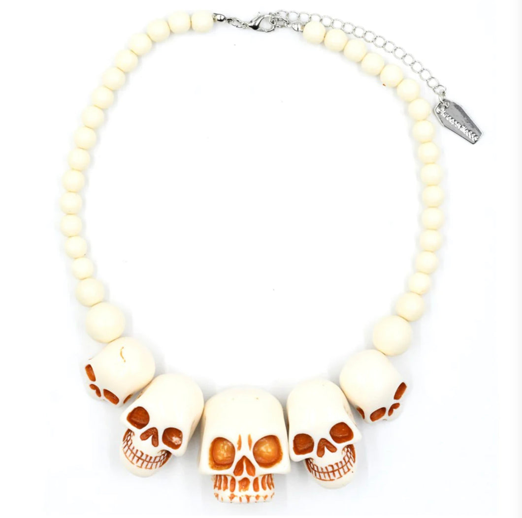 Kreepsville White Skull Necklace