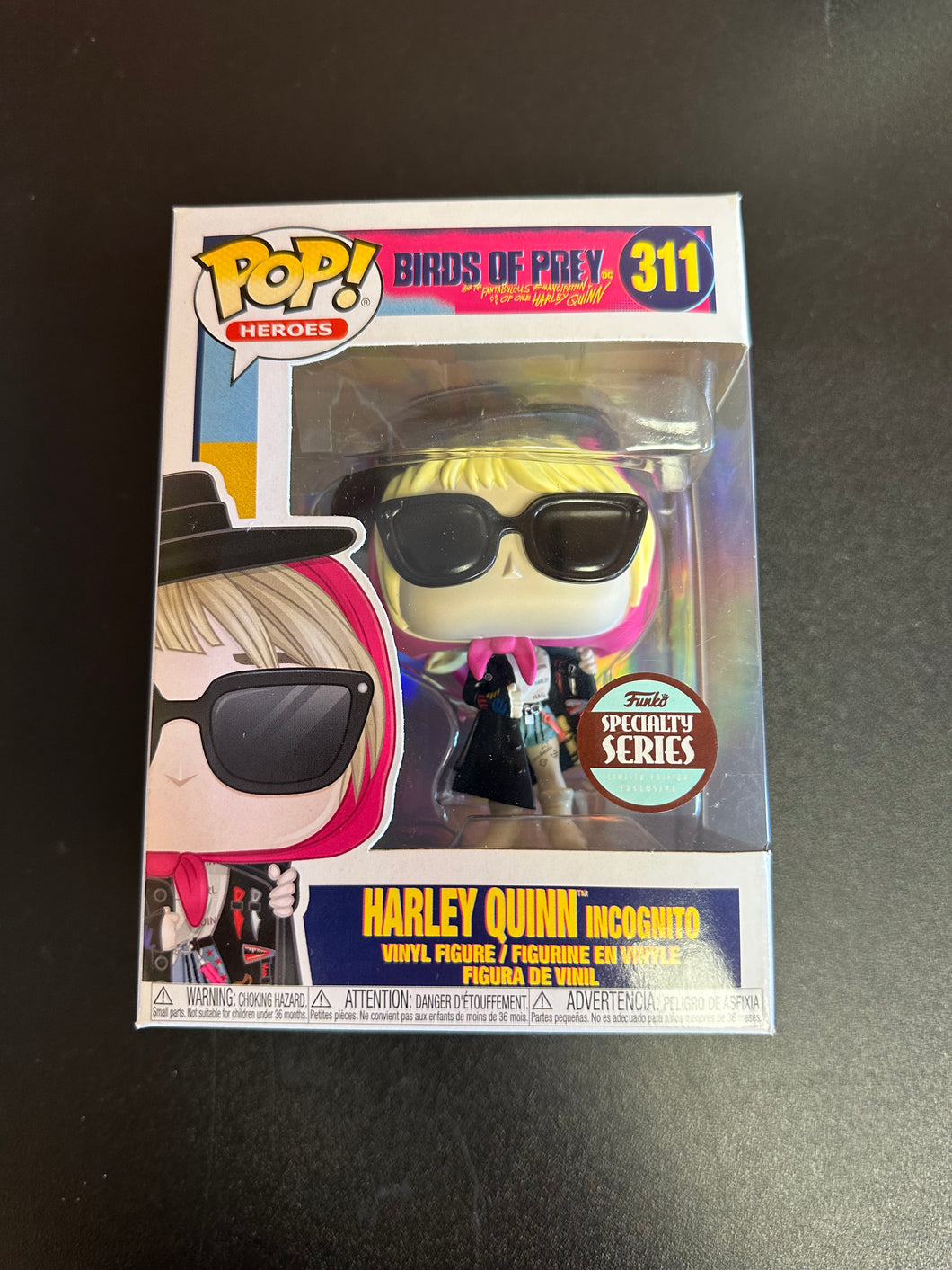 FUNKO POP BIRDS OF PREY DC HARLEY QUINN INCOGNITO SPECIALITY SERIES 311 BOX DAMAGE