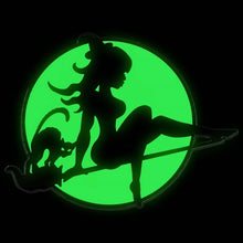Load image into Gallery viewer, Moon Witch Glow Enamel Pin
